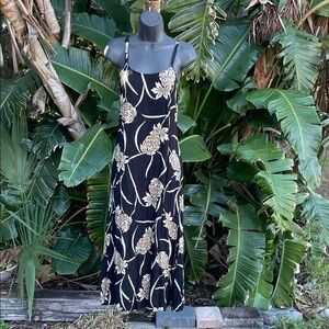 Island tropics, pineapple, spaghetti strap dress